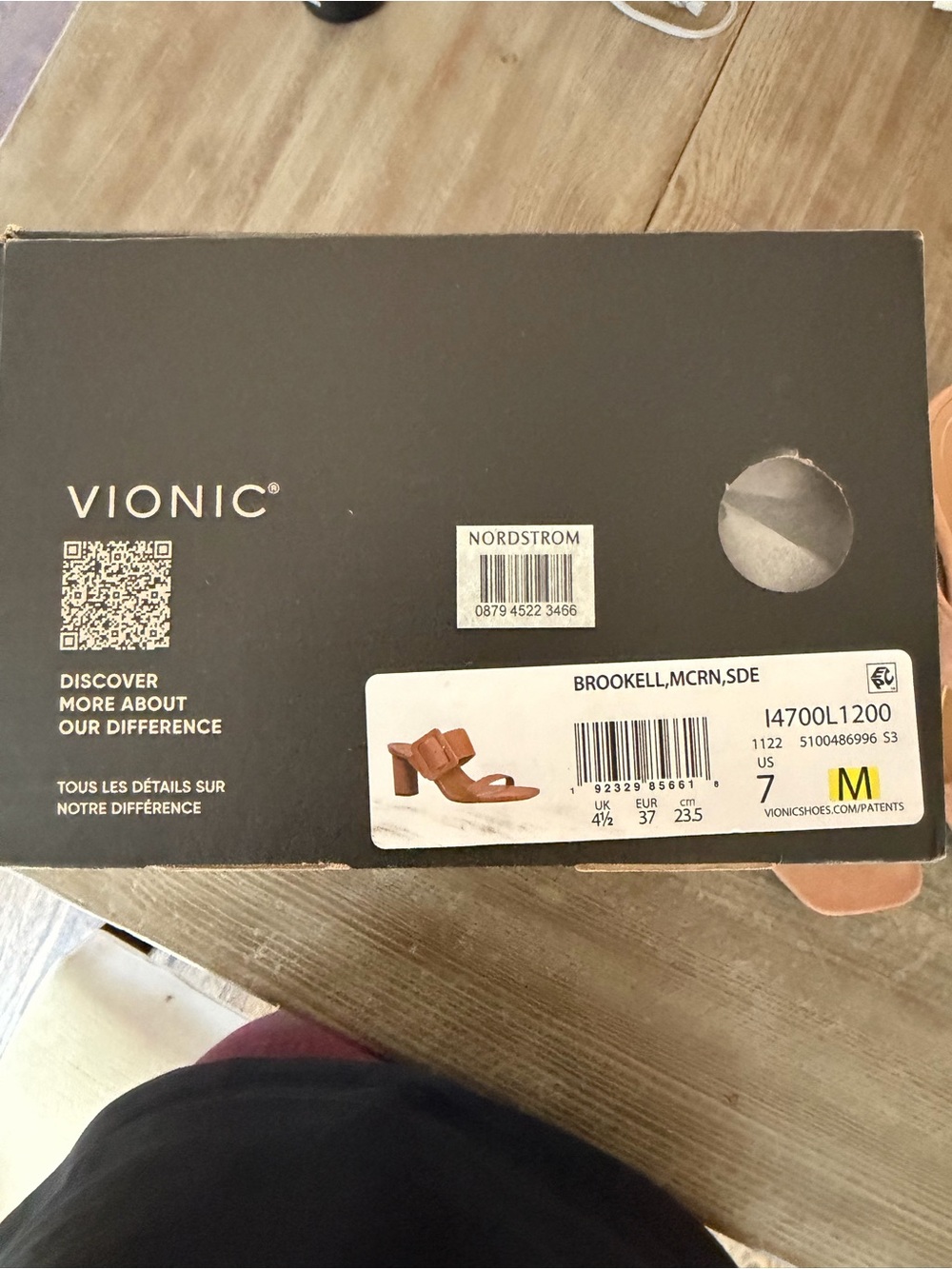 Vionic Women's Suede Brookell  Buckle Slide Sandals in Blush - Picture 15 of 15